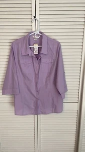 Brand New CJ Banks Button Front Blouse 1X - Picture 1 of 6