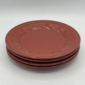 RACHAEL RAY Cucina Cranberry Red Salad Plate Lot Of 4 - Picture 1 of 4