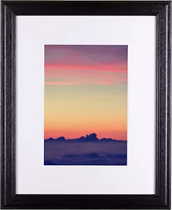 Craig Frames Wiltshire 236, 20 X 24 Simple Black Hardwood Picture Frame with Wh - Picture 1 of 12