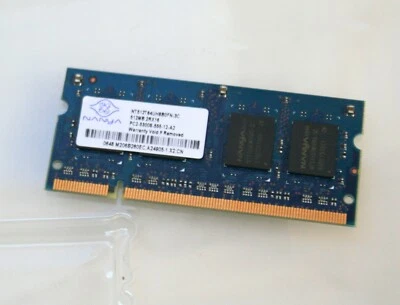 MEMORIA SO-DIMM 512MB NANYA NT512T64UH8B0FN-3C DDR2 667 MHz PC2-5300S - USATA - Immagine 1 di 3