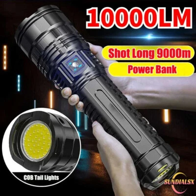 Linterna Potente 15000 mAh Linterna Táctica Súper Brillante Iluminación de Emergencia Foto 1 de 4