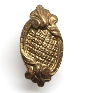 Antique Art Nouveau Oval Brass Door Knob - Picture 1 of 4