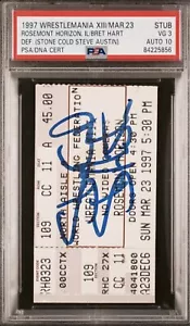 STONE COLD STEVE AUSTIN WRESTLEMANIA XIII 13 AUTOGRAPH TICKET PSA 10 AUTO WWF - Picture 1 of 2