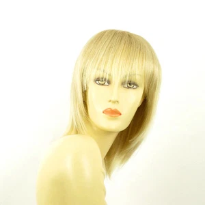Perruque femme mi-longue blond doré méché blond très clair FANIE 24BT613 - Picture 1 of 8