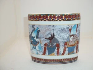 FAITHI MAHMOUD PATE OF EMAIL LIMOGES FOND 1942 PHAROES VASE - Picture 1 of 5