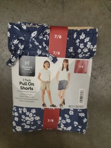 Member's Mark Girl's 2-Pack Elastic Waistband Pull-On Shorts 7/8 - Picture 1 of 2