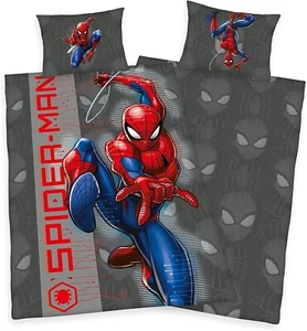 Juego de ropa de cama reversible con cubierta de edredón individual Marvel Spiderman Webhead rojo azul - Imagen 1 de 1