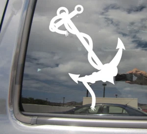 Boat Anchor - Fisherman Captain Sailor Car Window Vinyl Decal Sticker 10385 - Picture 1 of 2
