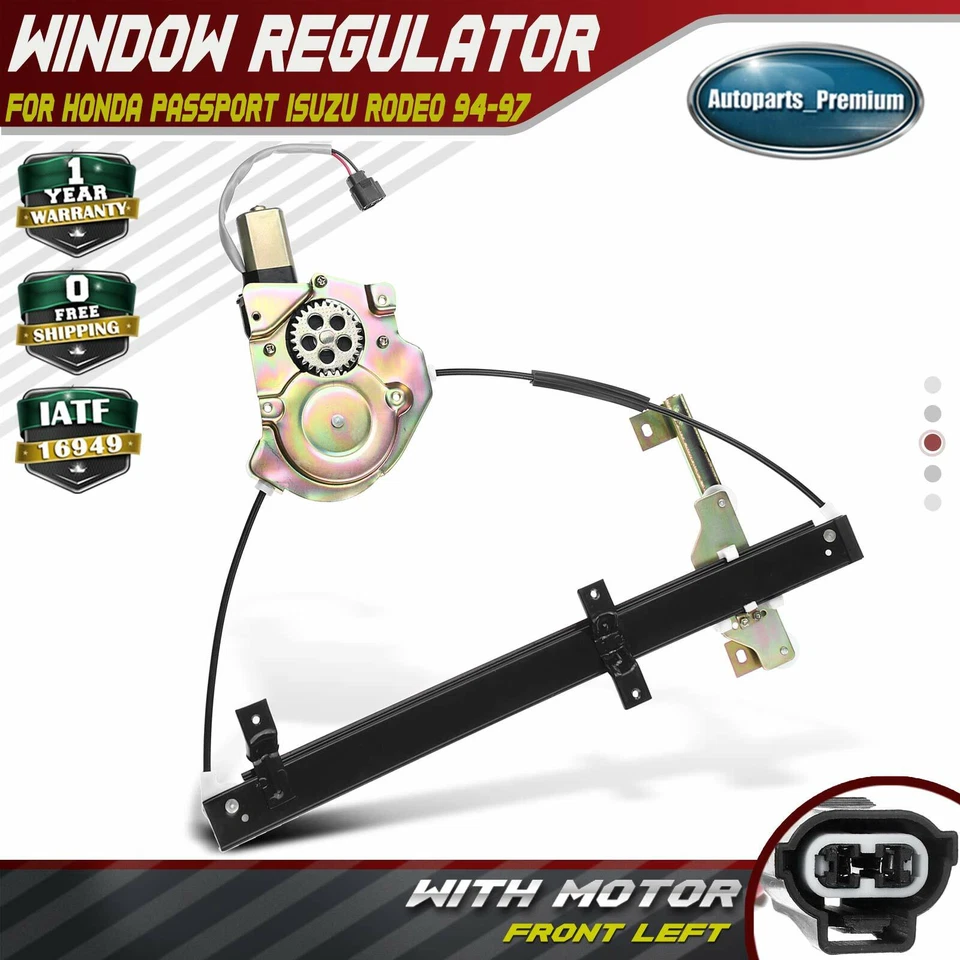 Regulador de ventana eléctrica con motor para Honda Passport Isuzu Rodeo 94-97 delantero izquierdo Foto 1 de 4