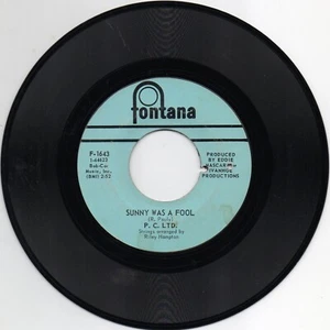 P.C. LTD. Sunny Was A Fool Here We Come 7" 45 Garage Rock Pop 1969 Single - Foto 1 di 2