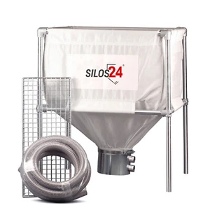 Mini Pelletsilo silos24 inkl. Absaugtopf, Gitter, Deckel und 20m Förderschlauch - Bild 1 von 10