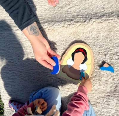 Snow White Giant Wooden Puzzle - Handmade, Safe, and Educational Toy for Kids 3+ - Image 1 of 4