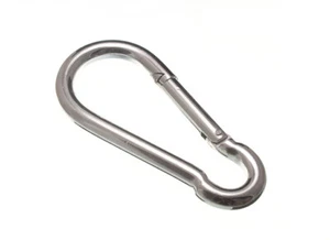 Neu 8 x Karabinerhaken Federverschluss Clips (Karabiner) M12 verzinkter Stahl - einer - Bild 1 von 1