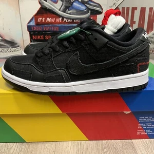 Nike SB Dunk Low X Verdy “Wasted Youth” Black Denim DD8386-001 Size 6 M / 7.5 W - Picture 1 of 10
