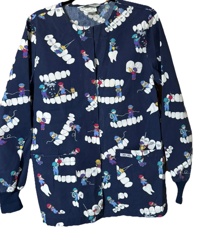 Camisa de dentista exfoliante médica vintage chaqueta cepillo de dientes personalizado años 80 Foto 1 de 4