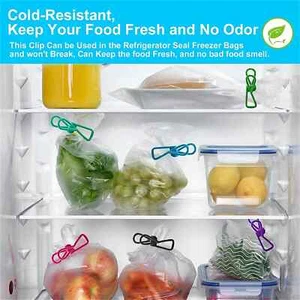 30 Pack Assorted Chip Bag Clips Utility - 2 inch Coated Colorful Sealer for Seal - Picture 1 of 7