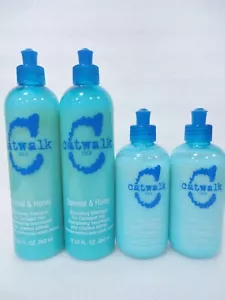 TIGI CATWALK OATMEAL & HONEY SHAMPOO 12 OZ/ CONDITIONER 8.45 OZ (4 Bottles) - Picture 1 of 2