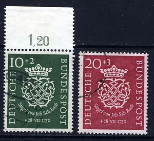 WEST GERMANY 1950 J. S. Bach Bicentenary Set SG 1043 & SG 1044 VFU - Picture 1 of 2