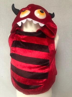 Disfraz Monstruo Bebé Capucha Halloween 2 Piezas Conjunto Suave 3-6 6-9 Meses Foto 1 de 4