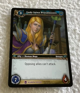 2006 World Of Warcraft TCG Azeroth Lady Jaina Proudmoore 195/361 RARE NM - Picture 1 of 2