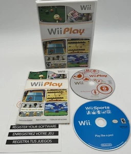 Wii Sports (Disc) And Wii Play (CIB) Lot (Nintendo Wii) Tested & Working VGUC - Picture 1 of 7