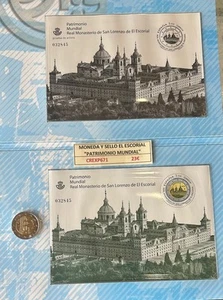 CREXP671 CARTERA MONEDA Y SELLO EL ESCORIAL "PATRIMONIO MUNDIAL" - Imagen 1 de 2