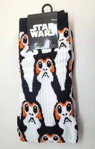 Star Wars Porg Crew-Socken – süßes Alien-Vogel-Design – Erwachsenengröße 6–12 – NEU - Bild 1 von 2