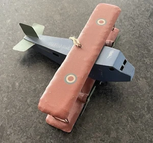 Vintage Thin Metal Bi-plane - Picture 1 of 4