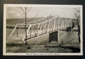Vintage Highway Bridge Route 35 Warsaw Missouri Postcard - Picture 1 of 2