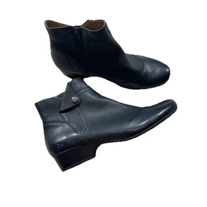 Botas Taos Oh Snap Cuero Azul Talla 9 Botín Tacón al Tobillo Cremallera J7Y - Imagen 1 de 10