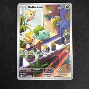 Pokemon TCG Bulbasaur Stellar Crown Illustration Rare Card 143/142 NM Condition - Picture 1 of 2