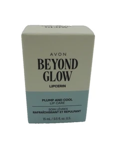 Avon Beyond Glow Lipcerin Plump and Cool Lip Care, 0,5 once, nuovo, spedizione gratuita - Foto 1 di 5
