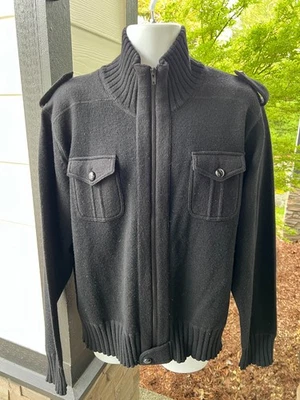 Куртка на молнии DB Cooper черная шерстяная L - Изображение 1 из 4