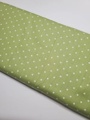 Tanya Whelan Fabric Barefoot Roses Polka Dot Green Shabby Chic Quilt HALF YARD - Image 1 of 2