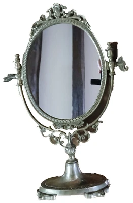 Miroir de coiffeuse pivotant Bronze Ancien - Photo 1/4