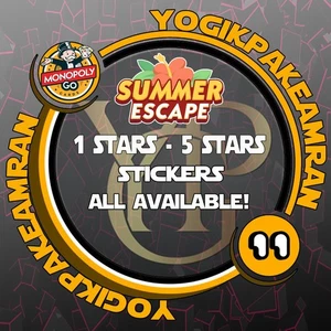 MONO_POLY_GO STICKERS 1 STARS TO 5 STARS ALL AVAILABLE - Picture 1 of 1