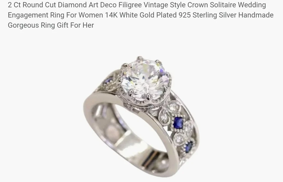 Anillo plateado circonita cúbica cuadrado y detalles estilo compromiso banda anillo talla 5 Foto 1 de 1