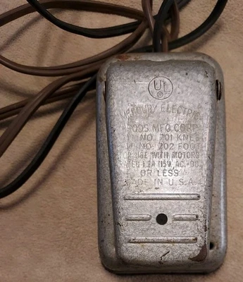 Винтажная электрическая швейная машинка Mercury 701 колено 702 фута педаль контроллера США - Изображение 1 из 4