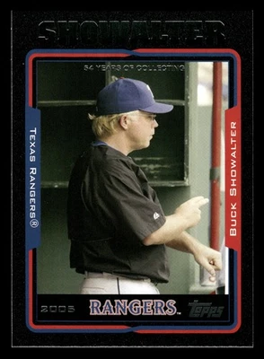 Buck Showalter Texas Rangers 2005 Topps Black #295 SN /54 - Image 1 of 2