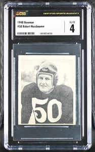 1948 Bowman #58 Robert Nussbaumer Washington Redskins - Rookie - CSG 4 VG/Ex - Bild 1 von 2