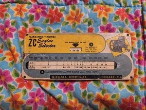 Antica rara calcolatrice tabella dimensioni selettore motore Fairbanks Morse ZC H2F - Foto 1 di 5