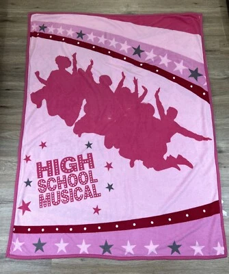 Vintage High School Musical Double Side Pink Fleece Throw Blanket Disney Channel - Image 1 of 4