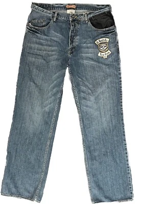 Vintage G-Unit Jeans Men's 36x34 Patches Baggy Wide Leg GuyBrewer Brotherhood - Image 1 of 4