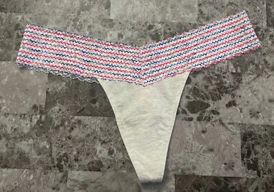 NUEVO CON ETIQUETAS BRAGAS TANGA VICTORIA'S SECRET ROSA L GRIS ROJO AZUL ZIG ZAG RARAS Foto 1 de 3