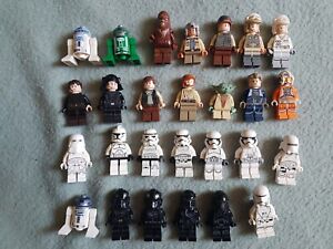 Lego Star Wars  27 x Minifiguren  Yoda , Stormtrooper , Han Solo , R2D2 usw.