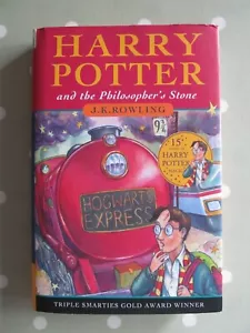 HARRY POTTER AND THE PHILOSOPHER'S STONE RARE 15 YEARS EDITION HARDBACK WITH DJ - Foto 1 di 11