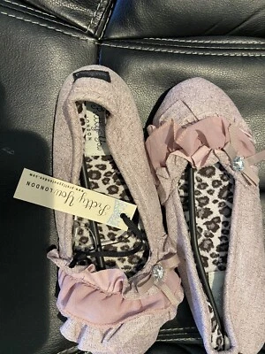 Zapatillas de ballet Pretty You UK Designed elsbeth con volantes color peonía talla S 5-6 Foto 1 de 4