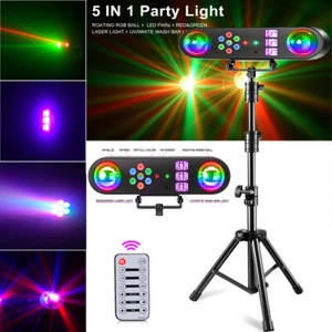 Disco Lights Set with Stand RGB UV LED Stage Effect DJ Dance Club Party Lights - Picture 1 of 19