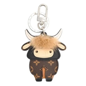 Louis Vuitton Monogram Porte-clés Ox Key Holder M80218 Metal Gold Brown Auth - Picture 1 of 6