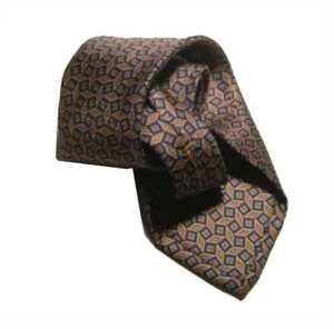 CRAVATTE SARTORIALI SETTE PIEGHE PURA CLASSE E STILE CRAVATTA DI SETA STAMPATA - Picture 1 of 1